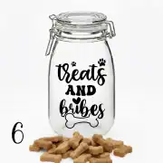Vinyl decal sticker for Dog Treat jar