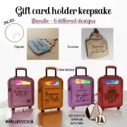 Creative Wooden Gift Card Holders – 6 different designs- Laser Cut Files – SVG, XCS
