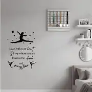 Gymnastics vinyl decal – quote – Wall sticker