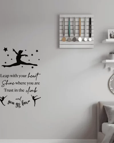 Gymnastics vinyl decal – quote – Wall sticker