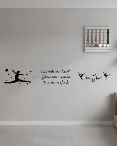 Gymnastics vinyl decal – quote – Wall sticker