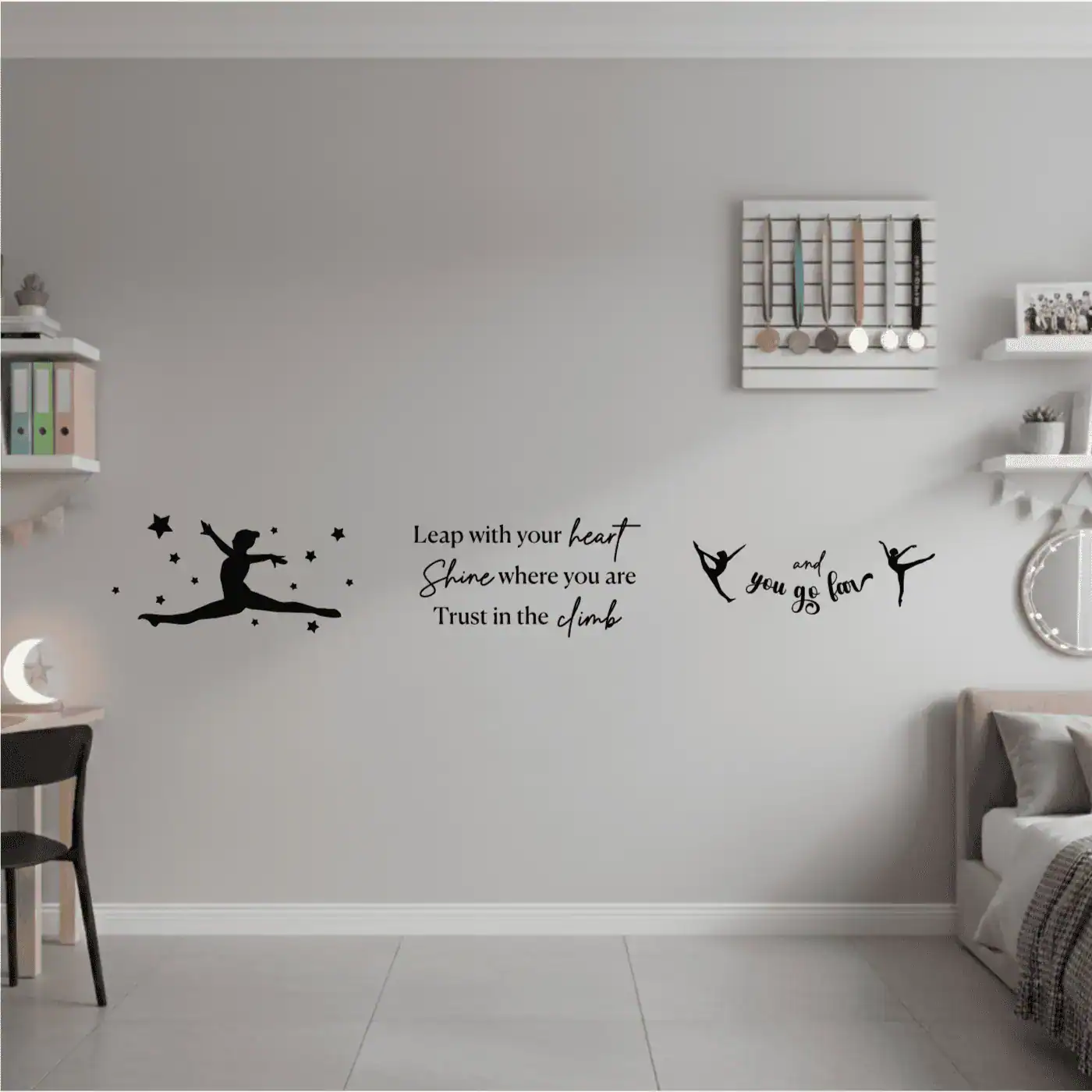 Gymnastics vinyl decal – quote – Wall sticker