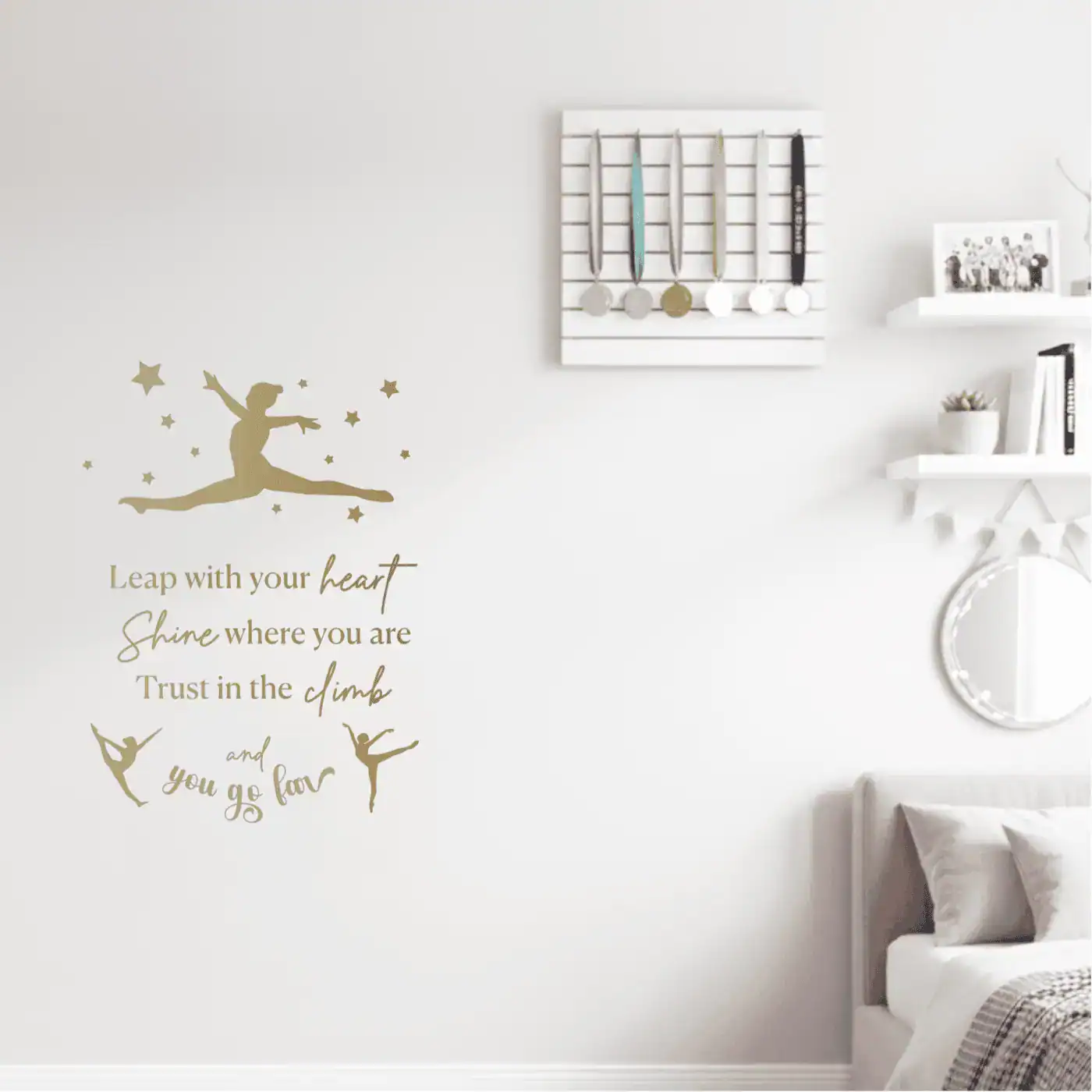 Gymnastics vinyl decal – quote – Wall sticker