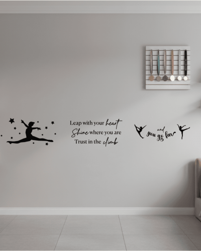 Gymnastics vinyl decal – quote – Wall sticker