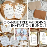 Template Orange Tree Invitation Bundle