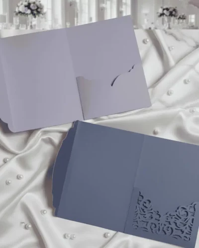 Vintage Lace Wedding Invitation Pocket SVG – DIY Templates (Digital Download)