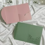 Vintage Lace Wedding Invitation Pocket SVG