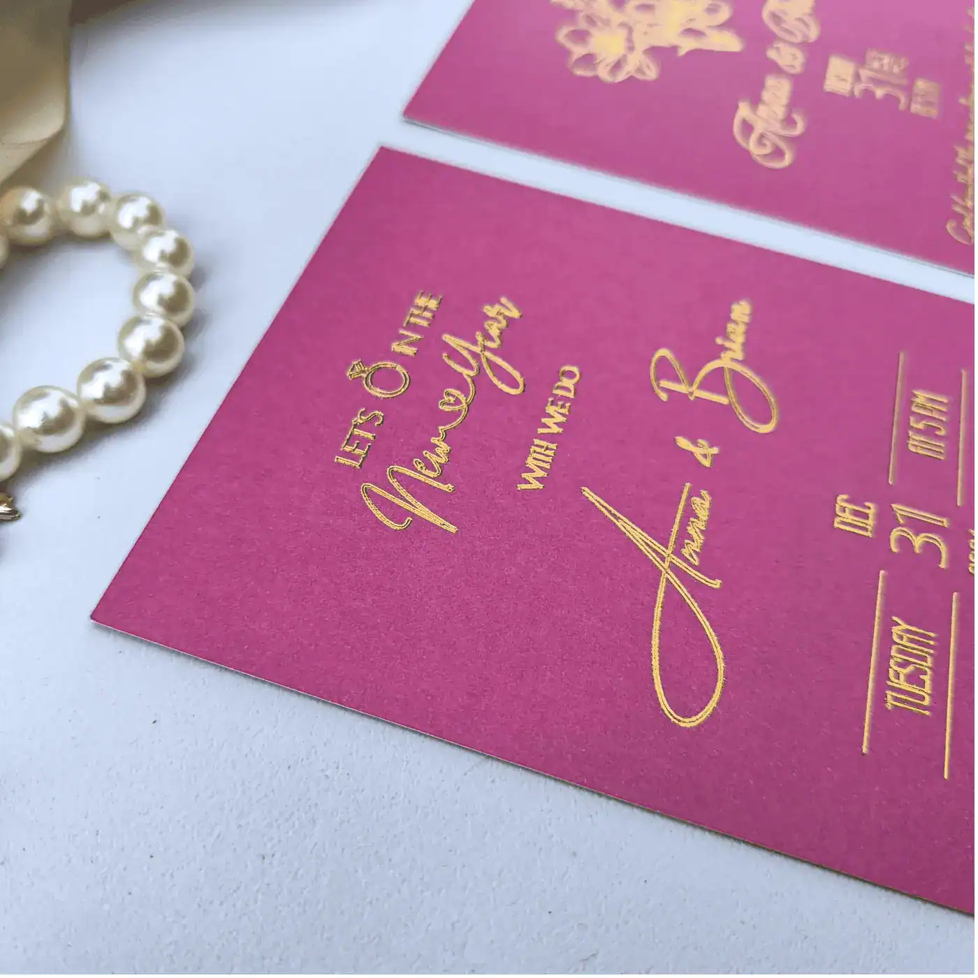 Canva Template – Bundle: New Year’s wedding invitation with Pocket: Invitations, Wisdom, Menus, Welcomes, Details, Rsvp