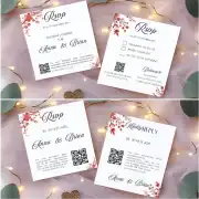 Canva Template Christmas Invitation Bundle: Invitation, Menu, Welcome, Details, RSVP & Pocket for cutting machines