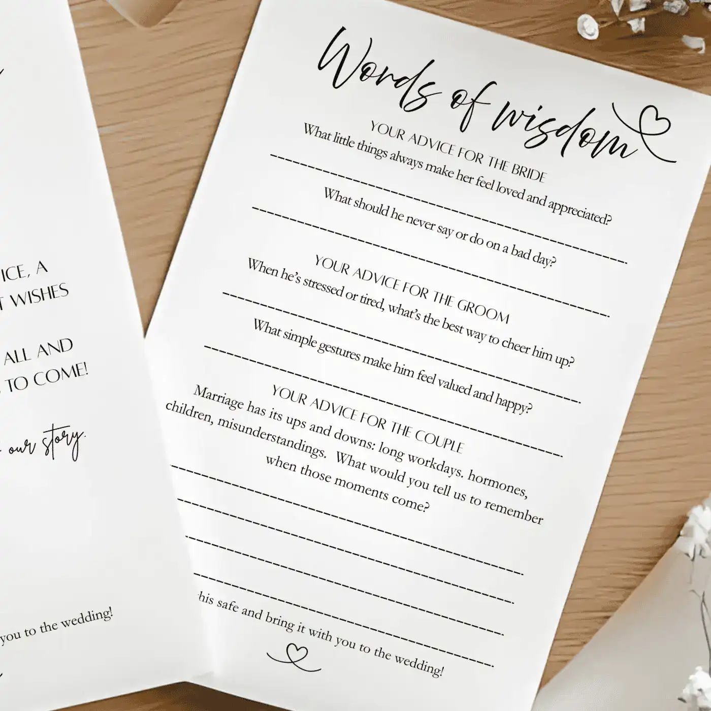 Canva Template – Bundle: New Year’s wedding invitation with Pocket: Invitations, Wisdom, Menus, Welcomes, Details, Rsvp