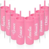 Personalised skinny tumbler for new bride