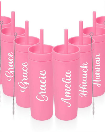 Personalised skinny tumbler for new bride | Custom Tumblers for Weddings, Parties, Events, Hen party bridal bottle