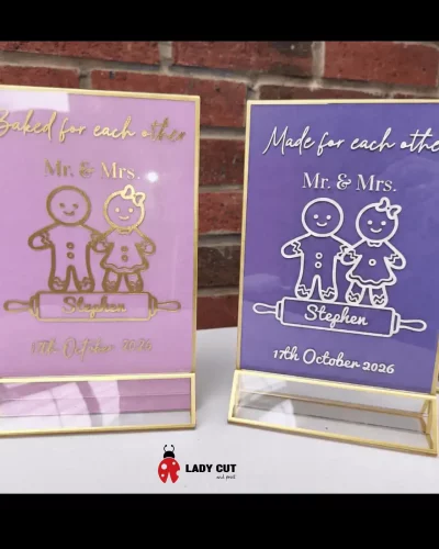 Mr. and Mrs. Acrylic sign for weddings and gifts