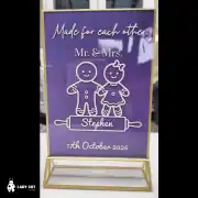 Mr. and Mrs. Acrylic sign for weddings and gifts