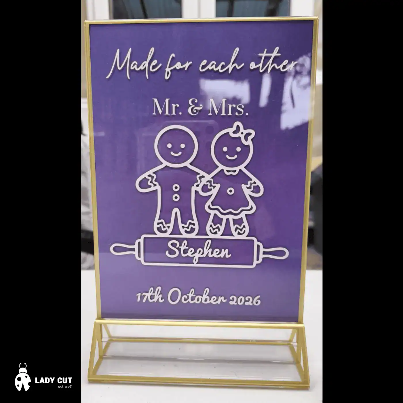 Mr. and Mrs. Acrylic sign for weddings and gifts