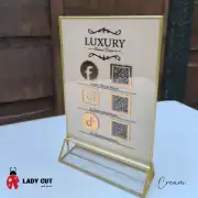 A5 Acrylic Sign for Showcasing Business Social Media Details