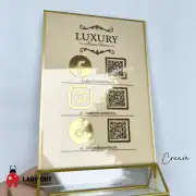 A5 Acrylic Sign for Showcasing Business Social Media Details