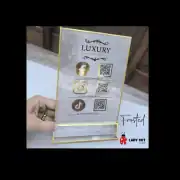 A5 Acrylic Sign for Showcasing Business Social Media Details