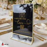 Capture the  love Acrylic Sign - Share the love Sign - for Weddings - Premium Quality