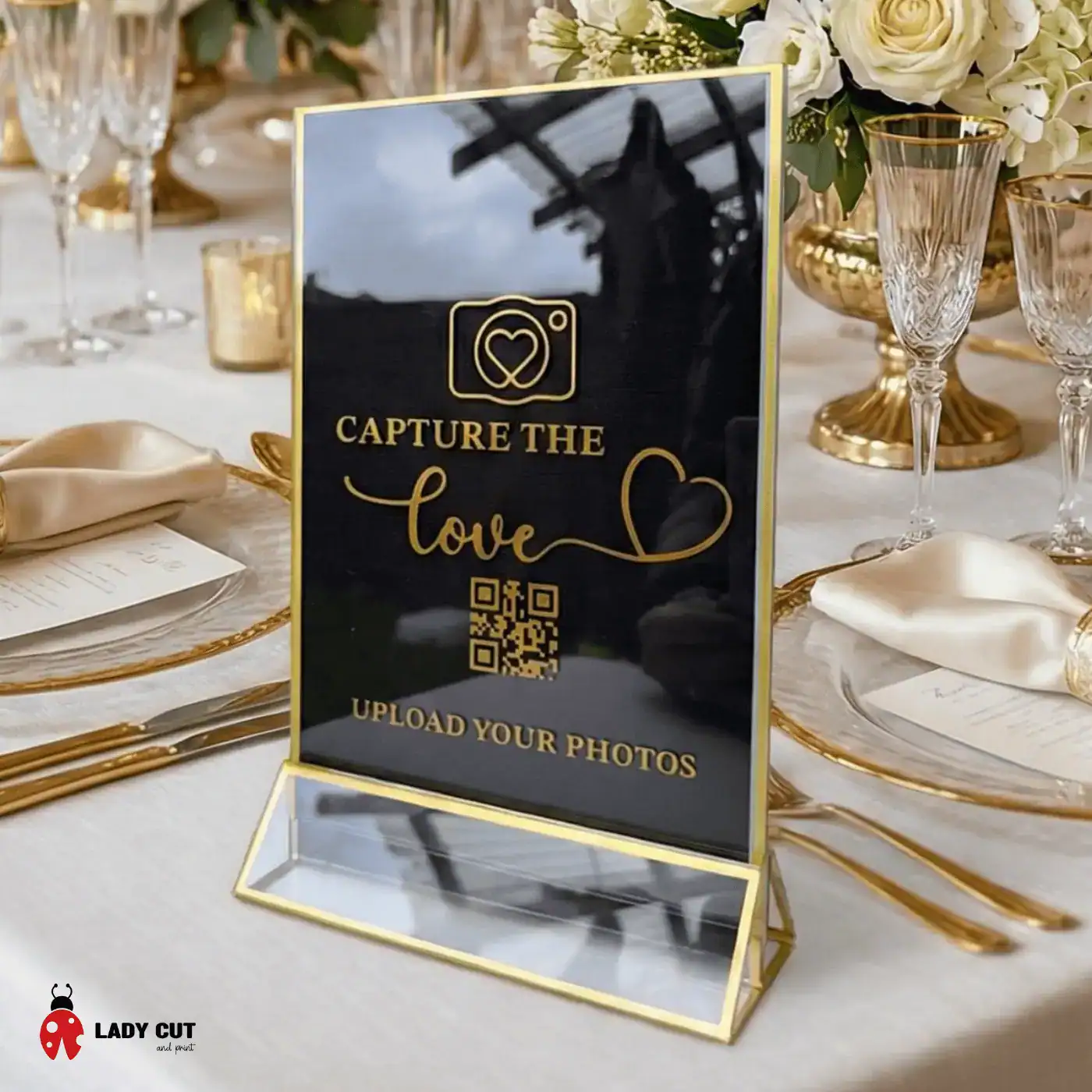 Capture the  love Acrylic Sign – Share the love Sign – for Weddings – Premium Quality