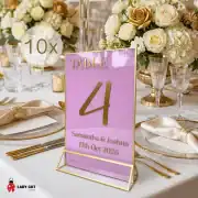 10 Personalised Wedding table numbers, Seating numbers – 1 to 10  – Wedding decoration supplies