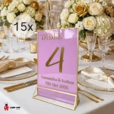 15 Personalised Wedding table numbers, Seating numbers - 1 to 15