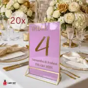 20 Personalised Wedding table numbers, Seating numbers – 1 to 20 – Wedding decoration supplies