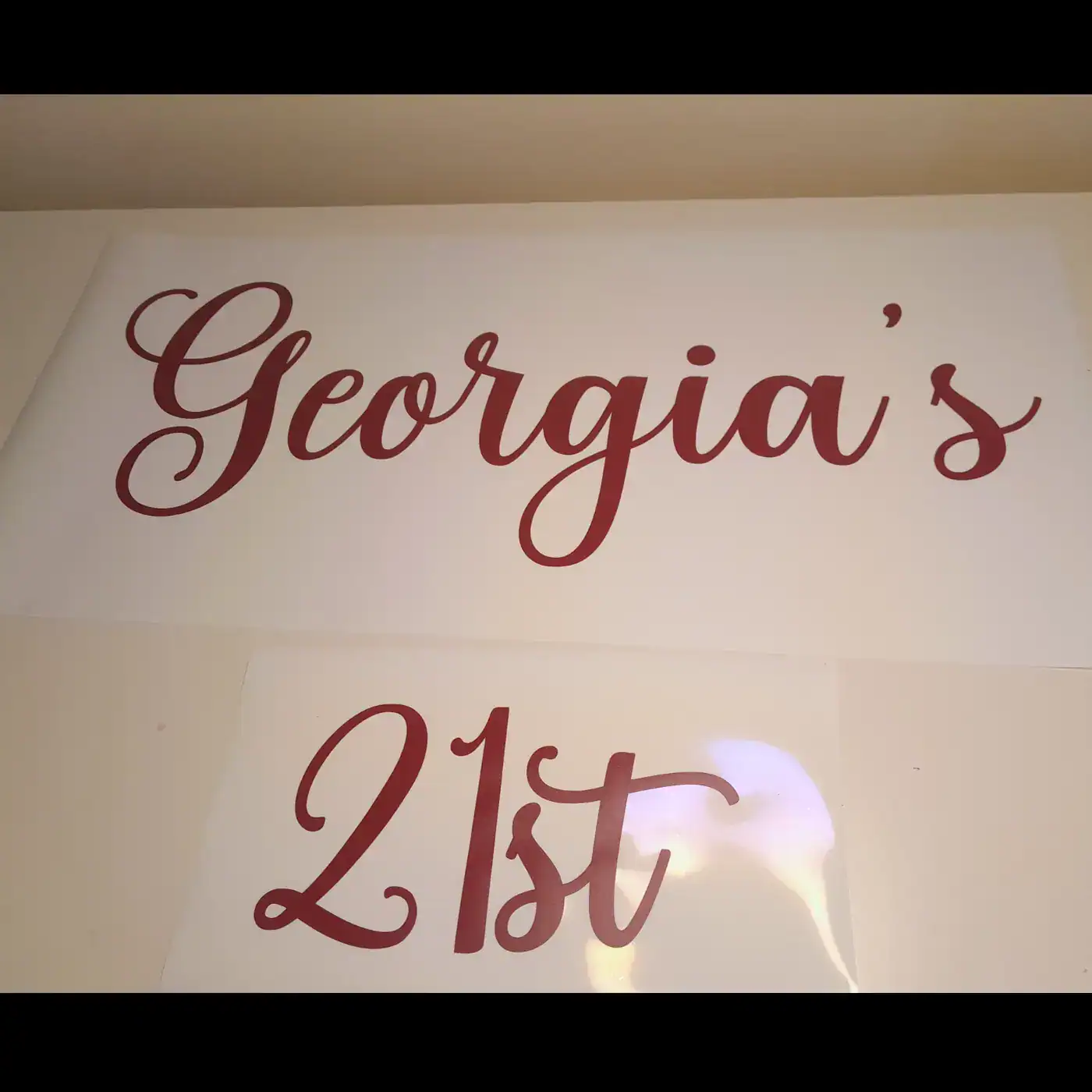 50-65CM – Vinyl decal sticker personalised – for weddings , balloons, birthdays, boards