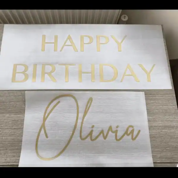 BUNDLE – 15 NAMES – up to 12cm – Vinyl decal sticker personalised – for cups, balloons, party bags, personalisation