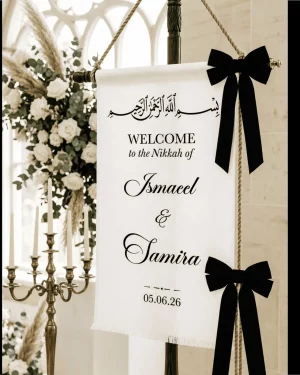Welcome iron on vinyl sticker for linen or fabrics