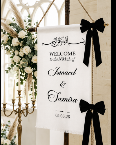 Welcome iron on vinyl sticker for linen or fabrics