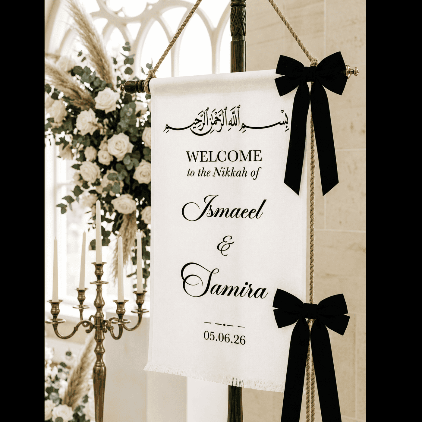 Welcome iron on vinyl sticker for linen or fabrics