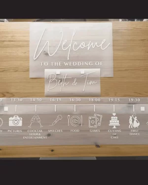 Wedding Timeline Vinyl Decal Sticker