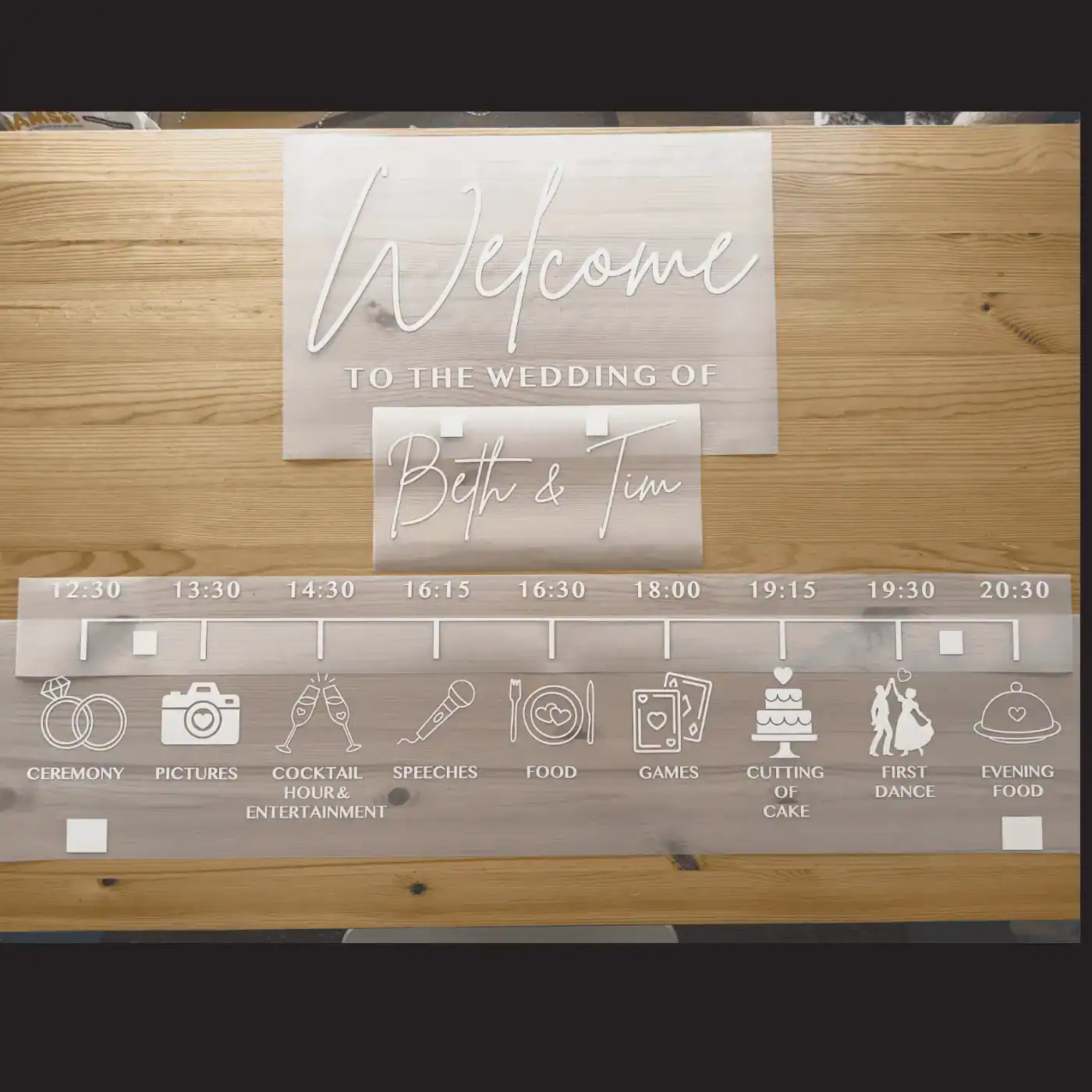 Wedding Timeline Vinyl Decal Sticker