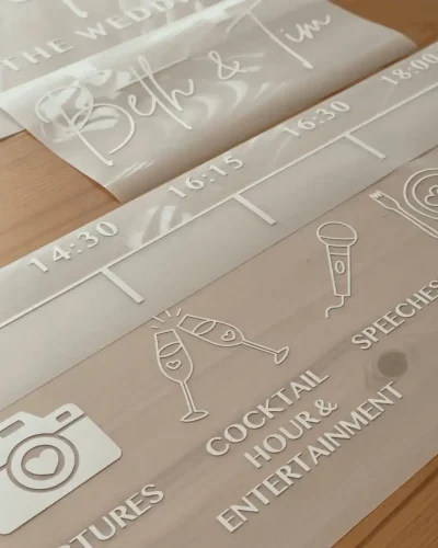 Wedding Timeline Vinyl Decal Sticker