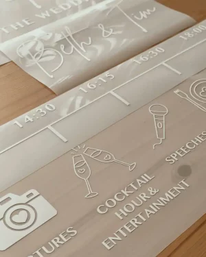 Wedding Timeline Vinyl Decal Sticker
