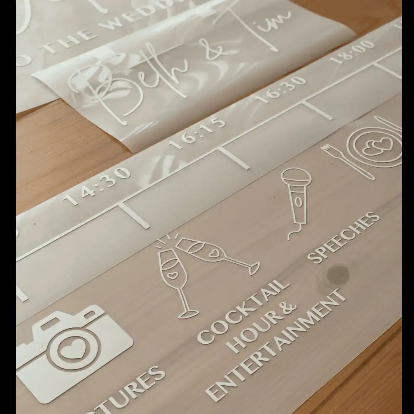 Wedding Timeline Vinyl Decal Sticker