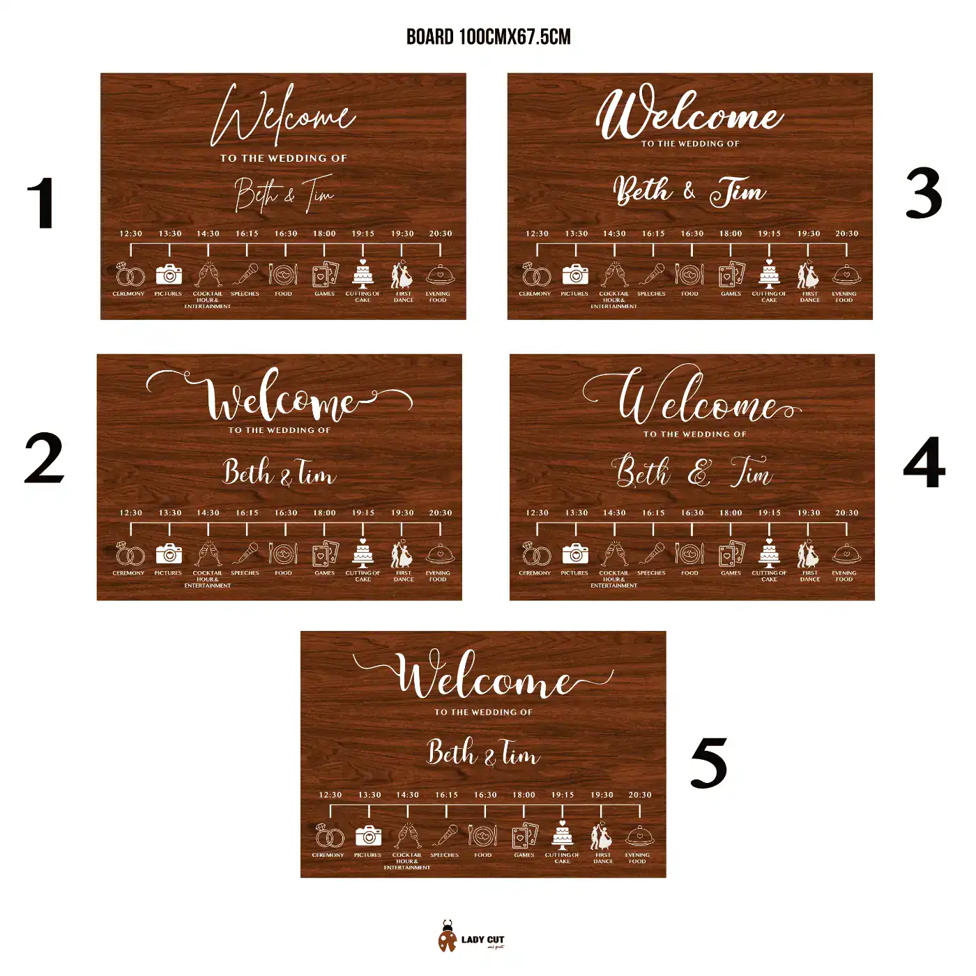 Wedding Timeline Vinyl Decal Sticker